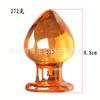 Plug Anal Grande de Vidro Transparente Marrom 5.5cm para Adultos Masturbação Feminina Abertura Anal Aparelho Suprimentos Sexuais