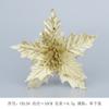 Flor Navideña Hecha a Mano de Esquina Afilada con Polvo Dorado Adherente Simulado de Doble Capa Decoraciones Navideñas Arreglo de Flores Navideñas de Tela Adornos Suministros