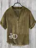 Padrão Animal 2024 Venda Quente de Verão Transfronteiriça Estampa Digital Camisa Casual Masculina Manga Curta Gola V Estampada Tendência
