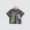 Camisetas de Verão Finas com Manga Curta para Bebês, Meninos e Meninas, Estilo Novo de Verão para Crianças Pequenas, Tops Casuais Respiráveis de Manga Meia