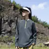 Camiseta Ligera de Manga Larga con Medio Cremallera, Estilo Montaña Outdoor para Viajes Urbanos y Deportes, Transpirable y de Secado Rápido, 2026