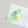 Pendente Flor de Cerejeira com Glitter Fino Colorido Pequeno Chaveiro Fresco Bolsa DIY Decoração de Joias Pingente de Presente Atacado