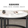 Mesa de centro de tablero de roca para sala de estar, hogar, combinación nórdica, simple, moderna, para apartamento pequeño, mesa de centro pequeña, redonda, ligera, de lujo.