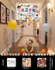 Decoración de Escena de Cumpleaños Lluvia de Globos para Cumpleaños Infantil Niño de 3 Años 2 Años Atmósfera de Ceremonia Tela Colgante para Niña Pequeña