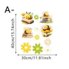 Película de Color Electrostática Flor Abeja Dibujo Animado Transfronteriza Decoración del Hogar Película Arcoíris Florales Mariquita Fresca Pegatina para Vidrio de Ventana