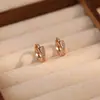 Pendientes Franceses de Zirconia Estilo Nuevo Retro Transfronterizos para Mujer, Pendientes de Moda Versátiles, Pendientes Pequeños de Diseño Personalizado