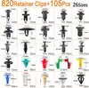 Caja de 925 Piezas Hebilla de Coche de Plástico Hebilla de Carro Fastener Universal Remache Tornillo de Expansión para Guardabarros