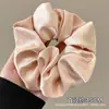 Elegante scrunchie de satín para mujer, estilo casual francés, liga grande para el pelo, cuerda para coleta baja, accesorio para el pelo