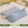 Almofada de Algodão com Trigo Sarraceno e Design de Triângulos Listrados, Almofada de Suporte para Pescoço para Estudantes e Uso Doméstico, Almofada Integrada com Casca de Trigo Sarraceno