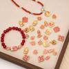 Pingente de Gota de Areia de Cobre Dourado Auspicioso de Ano Novo Acessórios DIY Feitos à Mão Pulseira Colar da Fortuna Leão Dançarino