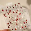 Tiesu Moji Pegatinas para Uñas Artísticas de Fresa Primavera y Verano M1387 Estilo Suave y Dulce Flor de Fresa Pegatinas Adhesivas para Uñas