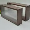 Moldura Foto Seca Transparente Tridimensional Oca Dupla Face Moldura Foto Flor Seca Mesa DIY Flor Eterna Rosa Padrão Madeira Acrílico Dupla Camada