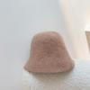 Seção de temperamento! Chapéu de Pescador de Lã de Designer Feminino Outono e Inverno Elegante Chapéu Bucket Emagrecedor Estilo Japonês Chapéu de Balde Celebridade da Internet para Mulheres