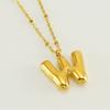 Nuevo Collar de Acero Inoxidable de Moda con Cuentas de Clip de Letras Burbuja Gorditas, Diseño Juguetón y Lindo, Cadena Clavicular con Letras
