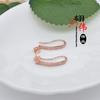 Accesorios de Joyería DIY Cobre Chapado en Oro Real Micro Aretes de Gancho para la Oreja Perla Soporte Vacío Aretes Coreanos para Mujer HW01