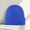 Gorro de Punto Simple de Color Sólido para Mujer Otoño e Invierno Cálido Gorro de Lana Exportación Transfronteriza Nuevo Gorro de Tejer Versátil Gorro para el Frío para Hombres