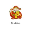 Insignia Metálica de Pin del Dios de la Riqueza de Cinco Vías, Broche Festivo del Dios de la Riqueza, Accesorios Versátiles para Bolsos, Pequeños Regalos de Año Nuevo para Amigos