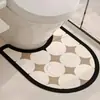 Tapete de Banheiro Macio Absorvente de Água de Terra de Diatomáceas, Tapete de Pé Antiderrapante para Banheiro, Conjunto para Vaso Sanitário, Tapete para Lavatório Doméstico
