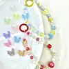 Corrente Colorida UV de Gelatina Luminosa Borboleta Voando DIY Artesanal para Celular Pulseira Colar Pingente Acessórios de Joia