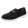 Mocasines para mujer, nueva colección primavera/otoño 2026, estilo británico, planos sin cordones con hebilla metálica, cómodos y de suela plana