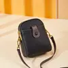 Bolsa de Teléfono Móvil de Cuero Genuino Personalizada para Mujer Verano Nuevo Versátil de Moda Bolso de Mujer Bolso Cruzado Bolso Pequeño de Mujer Bolso de Hombro Bolso Cuadrado Pequeño