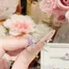 Anillo, Collar, Pendientes, Pulsera de Plata S925 Serie Rosa Diamante Suave Estilo Coreano Camelia, Joyería de Gama Alta de Nicho