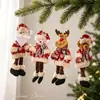 Ming Guan Nueva Decoración Navideña Colgante de Árbol de Navidad Muñeca Colgante de Piernas Largas Prellis Decoración de Escena