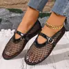 Zapatos Planos de Malla Transpirable Huecos de Suela Suave de Talla Grande para Mujer Estilo Nuevo Zapatos Mary Jane Transfronterizos Transfronterizos