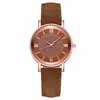 Reloj de Mujer para Dama Esfera con Pedrería Correa de Cuero Pulsera Casual Reloj Moda Casual Correa de Cuero Relojes de Cuarzo Regalos