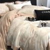 Juego de cama de verano de cuatro piezas de Tencel 2024, ropa de cama de seda helada de alta gama, ligera, de lujo, con funda de edredón y sábana, juego de cama de tres piezas.