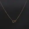 Collar de Acero de Titanio para Mujer Estilo Japonés y Coreano Elegante Hebilla de Amor Collar de Nicho Nueva Moda Cadena Sencilla para Clavícula Todo Fósforo