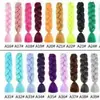 Tendencia Cuerda de Color para Rastas de Seda de Alta Temperatura Trenza de Cabello de un Solo Color Peluca de Rastas Trenzas Jumbo para Niños Cabello