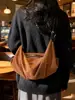 Bolso de Mano Tipo Dumpling Clásico Transfronterizo Otoño e Invierno, Bolso de Mano Elegante de Gran Capacidad, Bolso Casual Versátil Plegado Mate