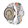 Correa Tejida de Nylon Arcoíris Elástica Adecuada para Huawei Watch Gt7, Samsung 6, Garmin Gt6, Correa de Reloj con Hebilla Magnética de Bucle