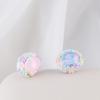 Flor Princesa Occidental dulce industria pesada cerámica blanda taladro bola agujero recto cuentas DIY teléfono móvil llavero collar accesorios