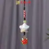 Tallado en Laca Lluvia de Meteoros Flor de Estrella Bola Cadena para Teléfono Móvil Llavero Mochila de Pareja Artesanías de Madera Colgante Decorativo