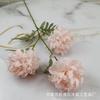 Simulação 3 cabeça crisântemo espinhoso bola espinhosa Dragon Ball decoração de casamento flor artificial sala de estar ornamentos flor de seda flor artificial