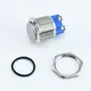 Interruptor de Botón Metálico 16mm Impermeable Terminal de Tornillo Botón de Bloqueo Automático/No Bloqueante/Pulsar para Activar/Pulsar para Desactivar Botón de Cabeza Alta