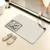 En Stock Estilo Japonés y Coreano Sencillo Temática de Gatos Alfombra de Baño Absorbente para el Hogar Tierra de Diatomeas Resistente al Desgaste Resistente a la Suciedad Felpudo para la Entrada