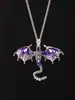 Pulseira Tecida à Mão com Dragão de Esmalte Vintage de Nicho Pulseira de Dragão Cravejada com Diamantes Transfronteiriça Europeia e Americana Joia Versátil Personalizada para Homens