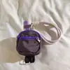 Mochila Pequeña Morada Nueva Sombrero Billetera para Monedas Correa para el Cuello Funda para Teléfono Correa de Muñeca Dibujo Animado Colgante para Guardar Llaves Femenino