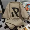 2025 Nuevo Estilo de Verano Estilo Preppy de Nicho Camiseta de Manga Corta Suelta con Estampado de Letras Hiphop Tops para Hombres y Mujeres