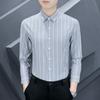 Camisa de moda de verano para hombre de generación de comercio exterior transfronterizo 2024 primavera principal impulso camisa casual de rayas de manga larga para hombre