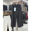 Pantalones rectos de lana de pierna ancha para mujer, otoño e invierno, nuevos, de cintura alta, adelgazantes, con caída, casuales, largos, pantalones cortos para mujer
