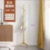 Perchero de pie de madera maciza recubierta, popular en dormitorios, habitaciones, salas de estar, entradas y pasillos; estante para bolsas, estante de almacenamiento.