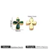 Collar Colgante de Trébol con Goteo de Aceite de Lujo Ligero de Nicho para Mujer, Cadena para Clavícula de Acero Inoxidable, Diseño Floral Versátil y de Alta Gama