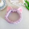 Diadema de Orejas de Gato Tridimensionales Lindas Japonesas y Coreanas Simple de Dibujos Animados para Maquillaje Lavar la Cara Aplicar Mascarilla Adorno para la Cabeza para Accesorios Lindos para el Cabello de Gato