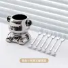 Juego de Tenedores para Fruta de Acero Inoxidable con Forma de Oso de Cerámica Premium, Pinchos de Fruta de Alto Valor para Uso Doméstico, Tenedores y Cucharas de Lujo Ligero, Tenedores para Fruta