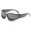 Gafas de Sol de Moda para Deportes al Aire Libre y Conducir para Hombres y Mujeres, Estilo Europeo y Americano, Estilo Trendy Ins, Gafas de Sol Gruesas Steampunk de Celebridad de Internet