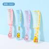 Peine de Plástico Portátil Baobao Original Pato Amarillo Autorizado Lindo Dientes Anchos Estudiante Húmedo y Seco Niños para Uso en Casa